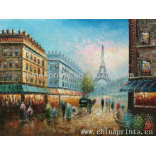 Pop Art Canvas Eiffel Tower Oil Painting